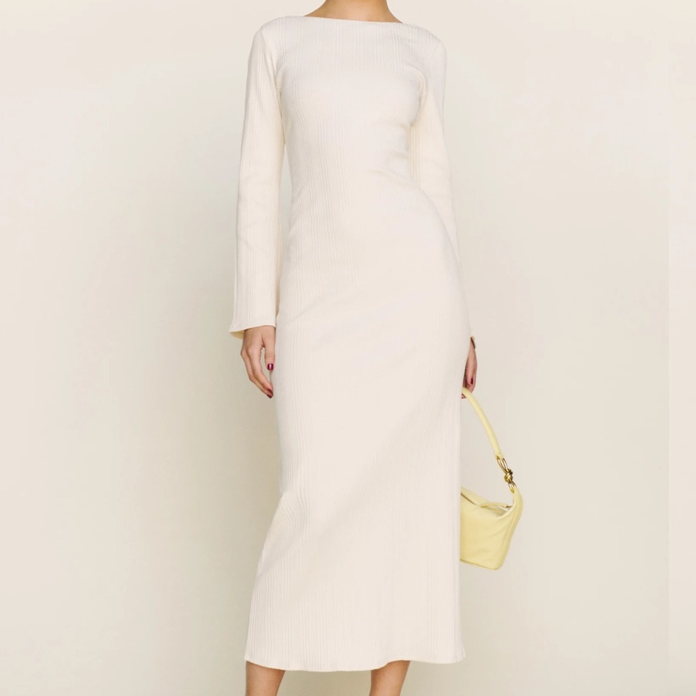 ***SOLD***Reformation Backless Cream Dress (Size Large)